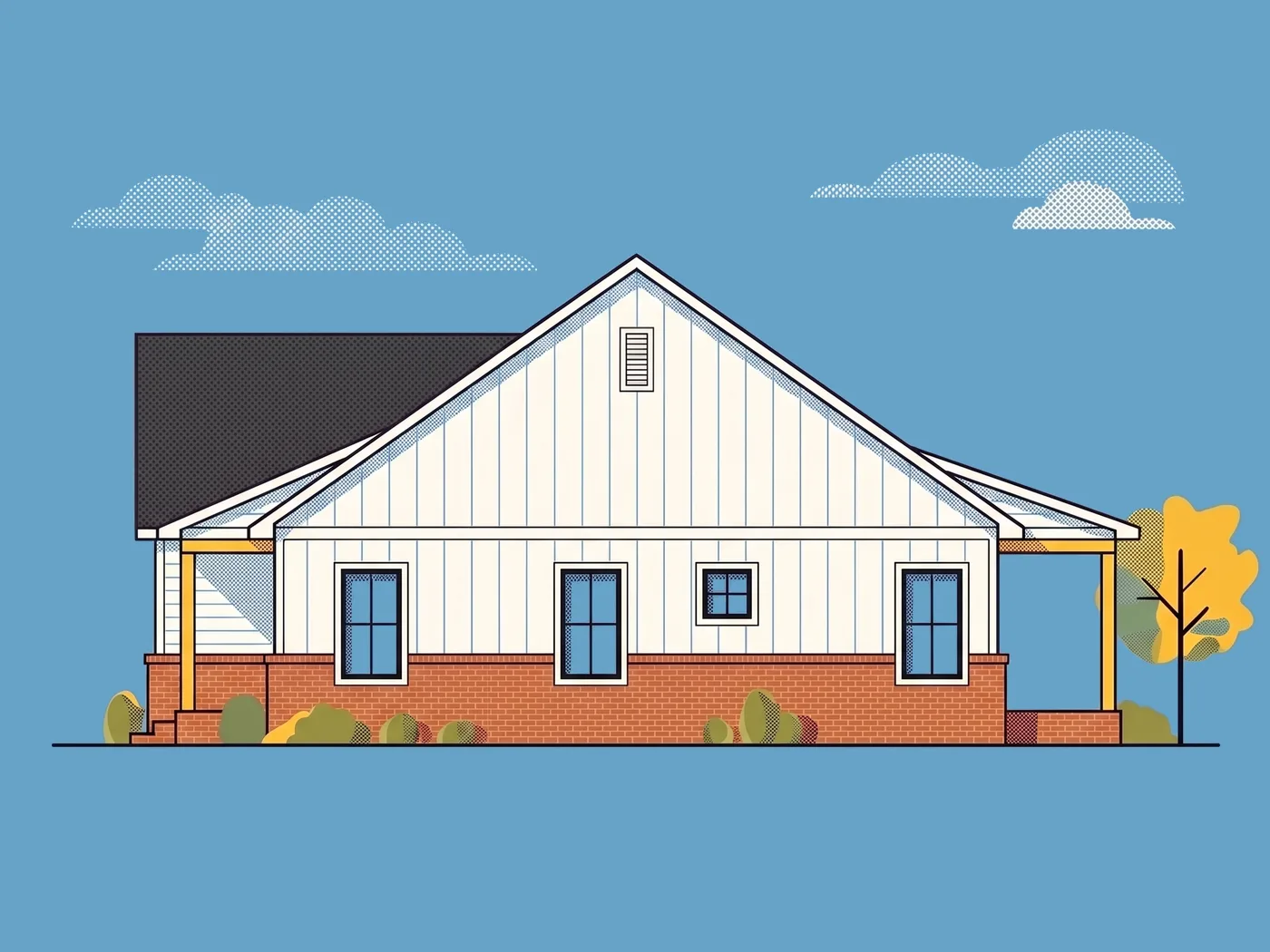 Side elevation of The Encino, illustrative