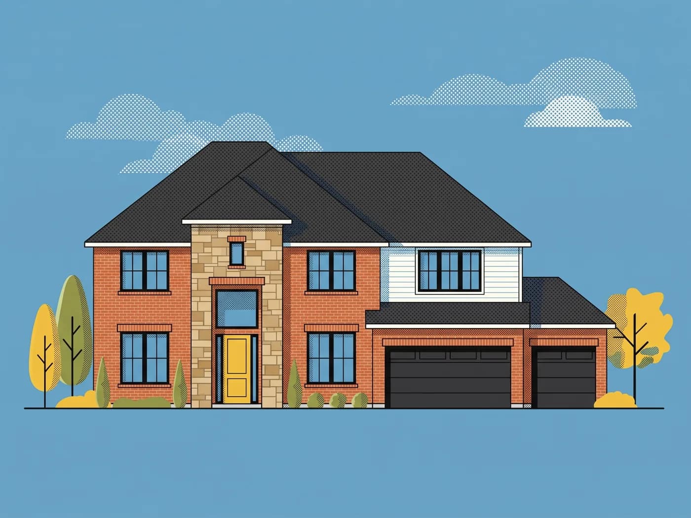 Illustrative front elevation of The Splendora, plan BRX-2680